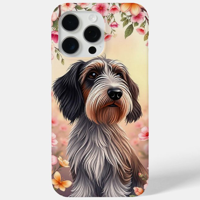 Coques Case-Mate iPhone Portrait de chien floral Esthétique moderne pour a (Verso)