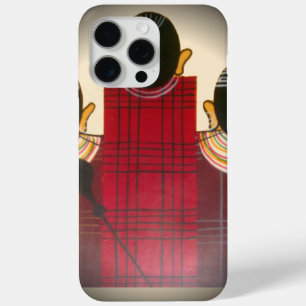 Coque iPhone 15 Pro Max Portrait de famille Maasai à carreaux Héritage a