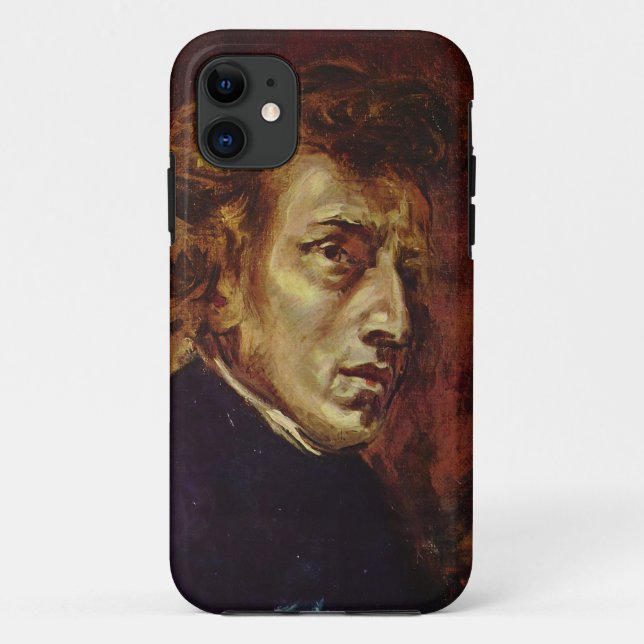 Coques Case-Mate iPhone Portrait de Frederic Chopin par Eugene Delacroix (Dos)
