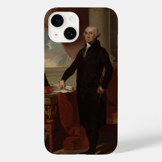 Coques Case-Mate iPhone Portrait de George Washington par Gilbert Stuart (Verso)