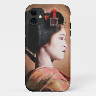 Coques Pour iPhone Portrait de la peinture numérique de beau geisha