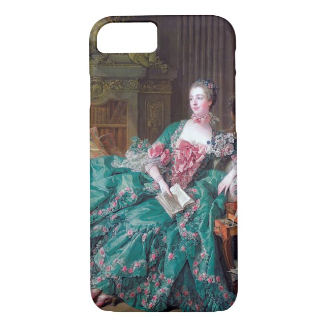 Coques Case-Mate iPhone Portrait de Madame Pompadour, Boucher (Dos)