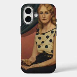 Coque Pour iPhone 16 Portrait de Nan Wood Graham par Grant Wood