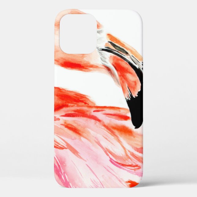 Coques Case-Mate iPhone Portrait de profil d'oiseau rose Flamant rose, bea (Verso)