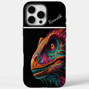 Coque iPhone 16 Pro Max Portrait de Raptor Ornate Dragon