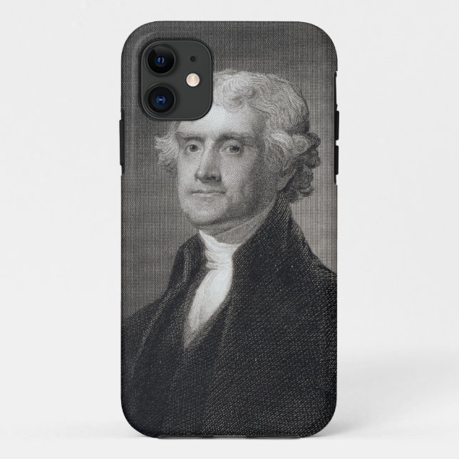 Coques Case-Mate iPhone Portrait de Thomas Jefferson, gravé par le Br de (Dos)