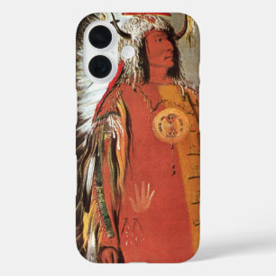Coques iPhone 16 Portrait du chef indien Mato-Tope par George Catli