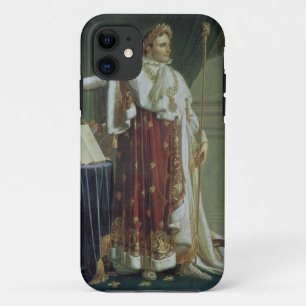 Coque iPhone 11 Portrait du napoléon I dans des ses robes longues