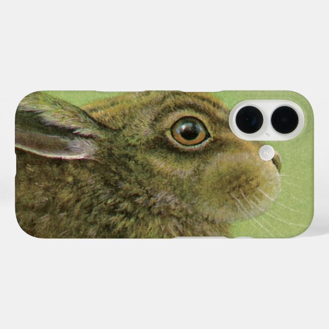 Coques Case-Mate iPhone Portrait d'un lapin peinture artistique fine (Verso (horizontal))