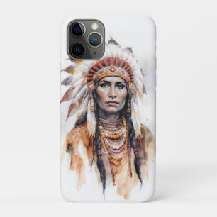 Case-Mate iPhone Case Portrait d'une femme américaine natale aquarelle p