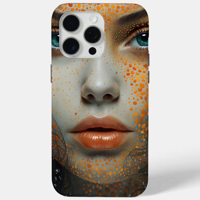 Coques Case-Mate iPhone Portrait d'une femme en orange (Verso)