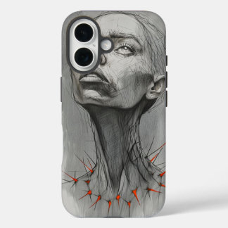 Coque Pour iPhone 16 portrait émotionnel avec épine