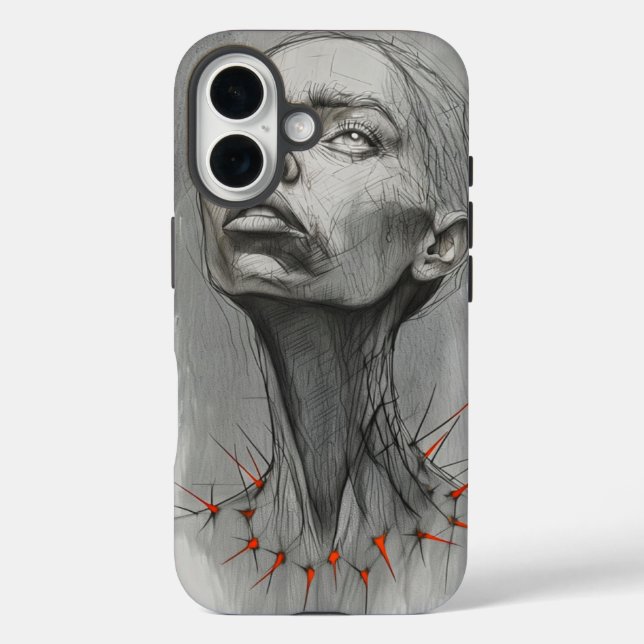 Coques Case-Mate iPhone portrait émotionnel avec épine  (Verso)