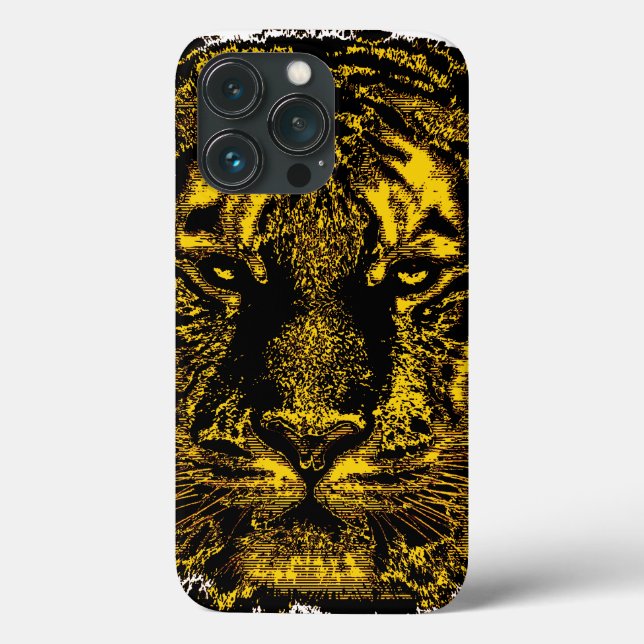 Coques Case-Mate iPhone Portrait en gros plan du gros tigre (Verso)