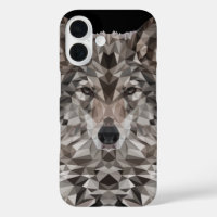 Portrait géométrique du loup gris