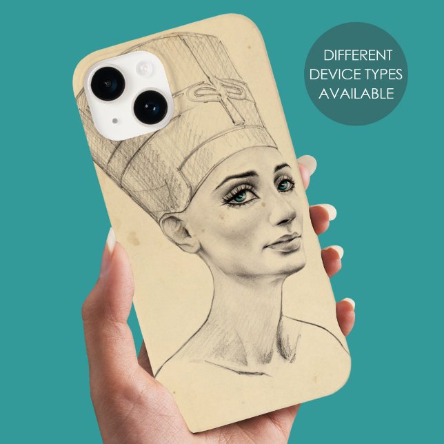Coques Case-Mate iPhone Portrait Néfertiti dessin Ancienne Egypte papyrus (Créateur téléchargé)