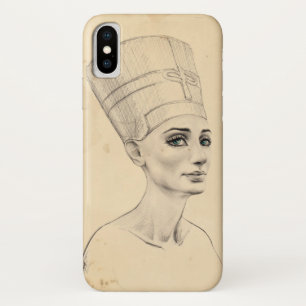 Coque Case-Mate iPhone Portrait Néfertiti dessin Ancienne Egypte papyrus