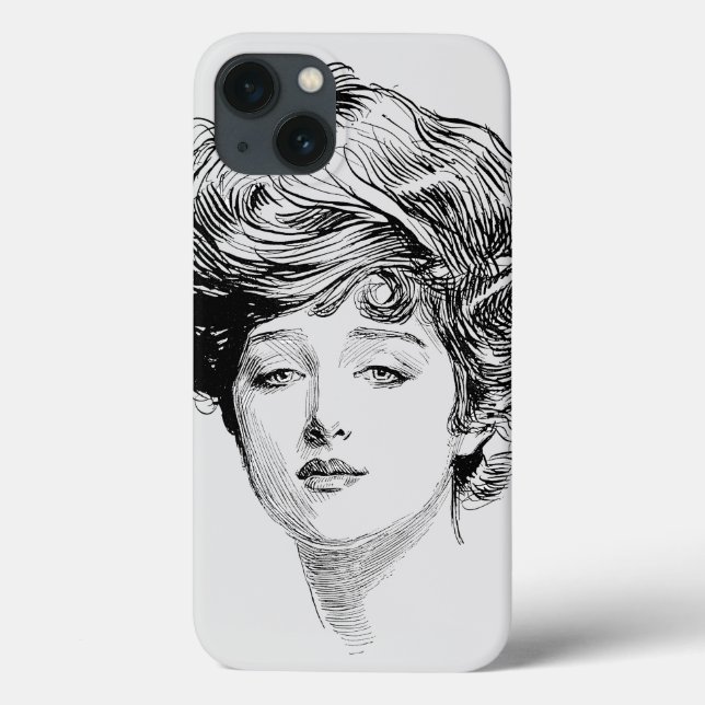 Coques Case-Mate iPhone Portrait Of A  Gibson Girl, 1900 (Verso)