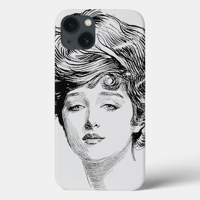 Coques Case-Mate iPhone Portrait Of A  Gibson Girl, 1900 (Verso)