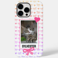 Portrait Pet Personnalisé Cute Rose Ruban Coeur Ph