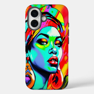 Coque Pour iPhone 16 Portrait Pop Art
