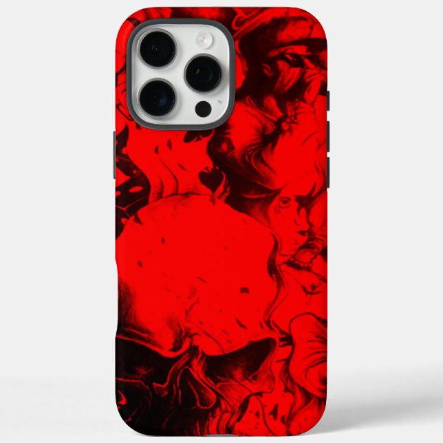 Coques Case-Mate iPhone Portraits de musiciens pop | Vibrant cramoisi et o (Verso)