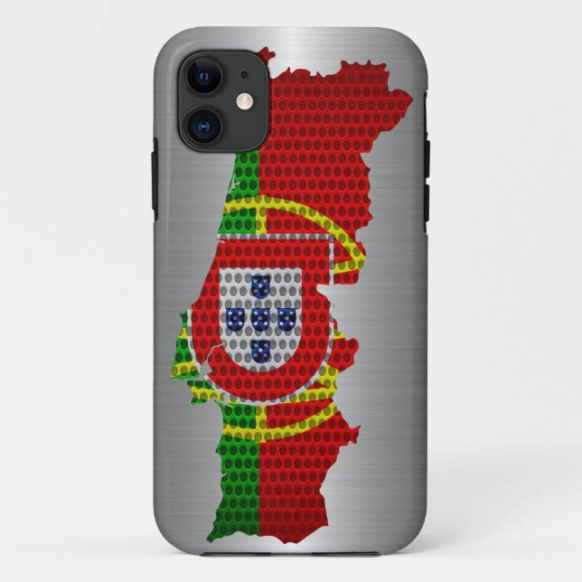Coques Case-Mate iPhone Portugal Drapeau et carte Acier Trou métallique (Dos)