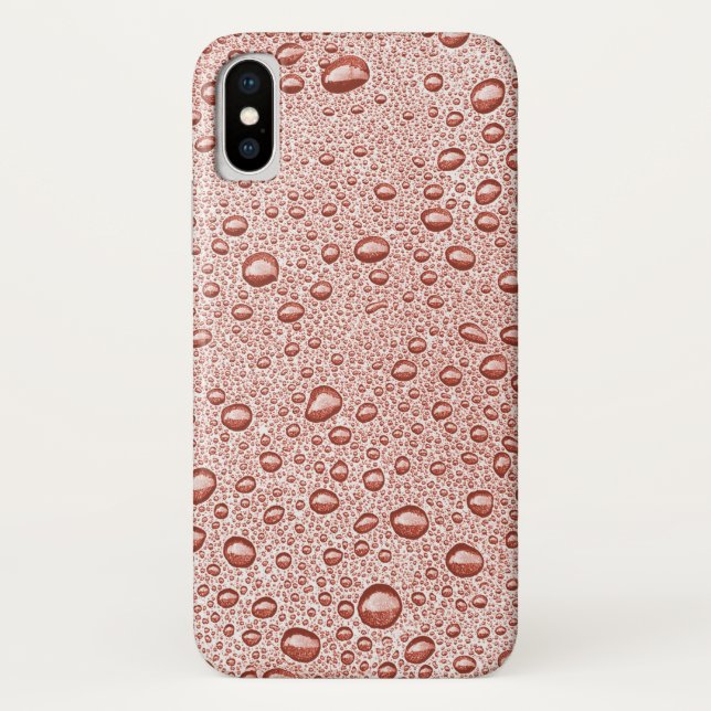 Coques Case-Mate iPhone Poser des gouttelettes d'eau orange (Dos)