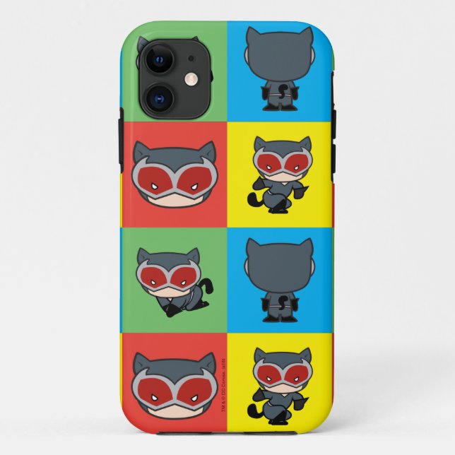 Coques Case-Mate iPhone Poses de caractères Chibi Catwoman (Dos)
