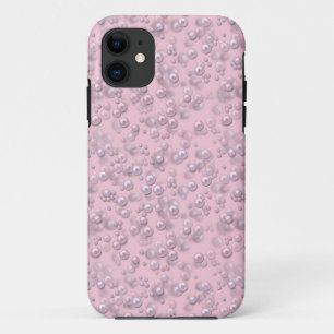Case-Mate iPhone Case Poseurs de perles rose-blanc sur velours rose