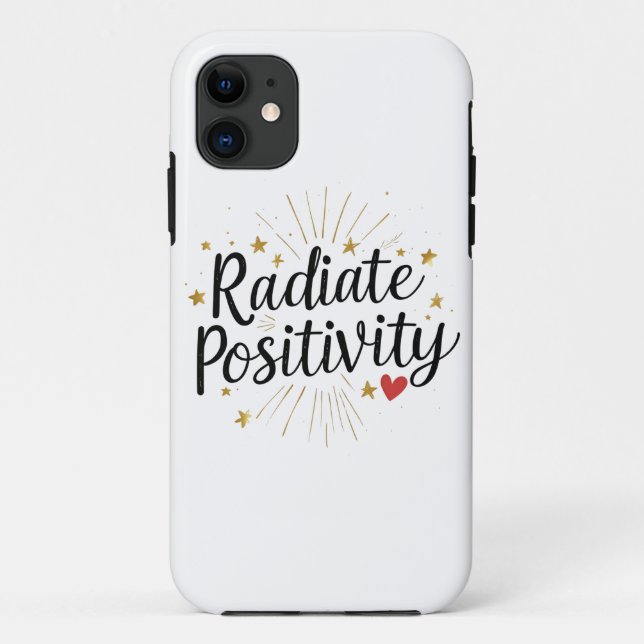 Coques Case-Mate iPhone Positivité du rayonnement - Devis étoilé motivatio (Dos)