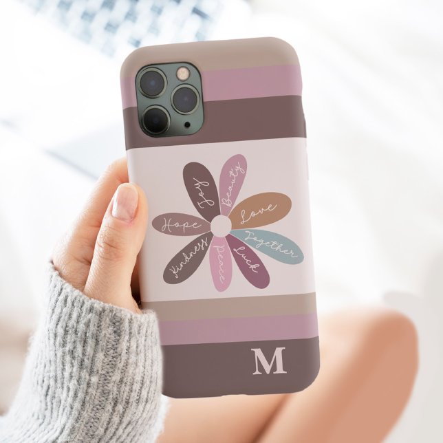 Coques Case-Mate iPhone Positivité Floral Daisy Affirmations Motivationnel (Créateur téléchargé)