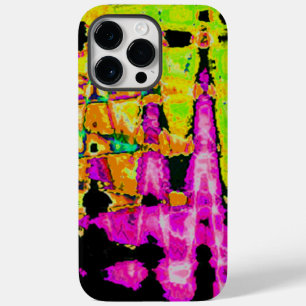 Coque Pour Pour iPhone 14 Pro Max Poster d'art Abstrait Neon Glitch Imprimer