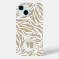 Poster de animal beige monogramme