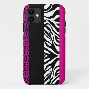 Coque Case-Mate iPhone Poster de animal de coutume de léopard et de zèb
