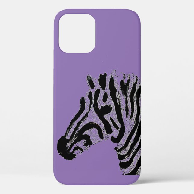 Coques Case-Mate iPhone Poster de animal de faune Zebra Couleur personnali (Verso)