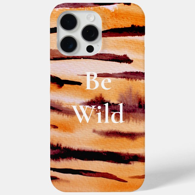 Coques Case-Mate iPhone Poster de animal de tigre noir orange (Verso)