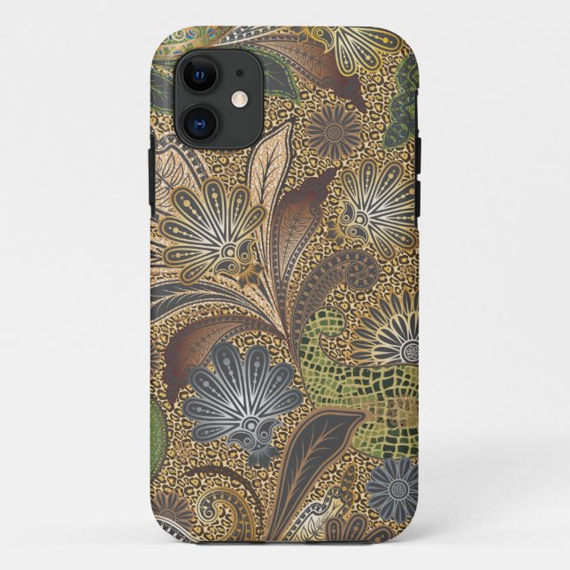 Coques Case-Mate iPhone Poster de animal Floral Paisley (Dos)