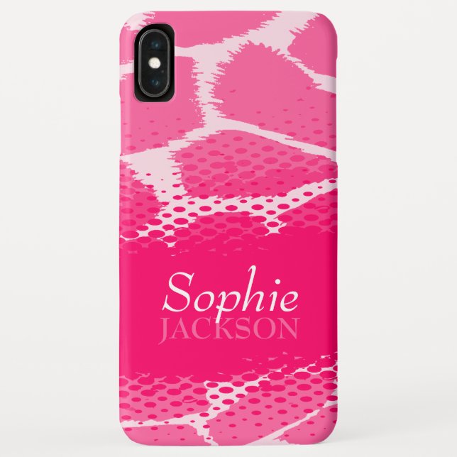 Coques Case-Mate iPhone Poster de animal graphique rose (Dos)