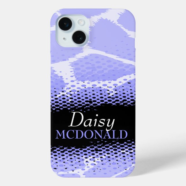 Coques Case-Mate iPhone Poster de animal graphique violet clair (Verso)