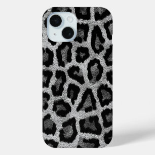 Coque Case-Mate iPhone Poster de animal léopard noir gris