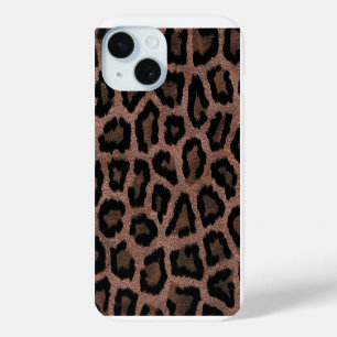 Coque Case-Mate iPhone Poster de animal Léopard Noir Rouge Or Brown