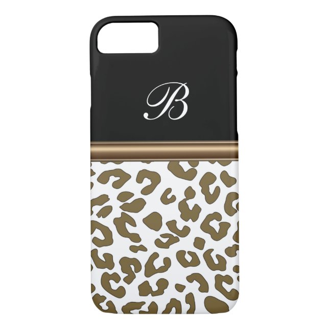 Coques Case-Mate iPhone Poster de animal monogramme (Dos)