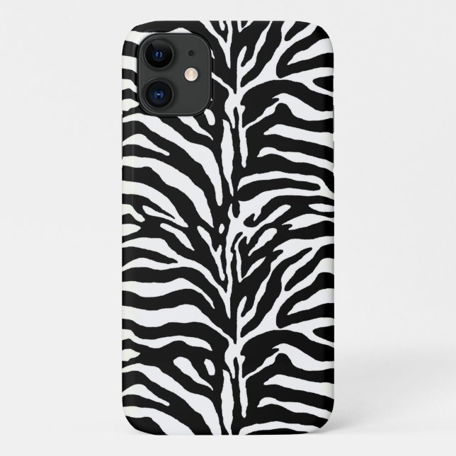 Coques Case-Mate iPhone Poster de animal sauvage, Zèbre en noir et blanc (Dos)