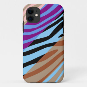 Coque iPhone 11 Poster de animal Skin Zebra Retro Coloré Motif 7
