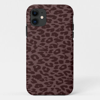 Coque Case-Mate Pour iPhone poster de animal vintage de léopard (Brown foncé)