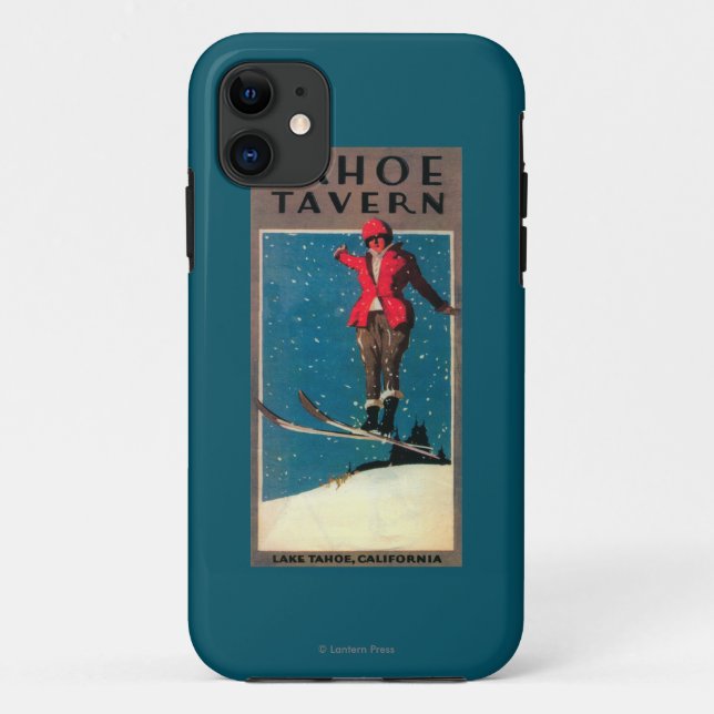 Coques Case-Mate iPhone Poster de la taverne Tahoe (Dos)