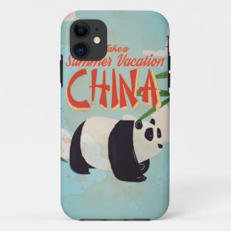 Coque Case-Mate iPhone Poster de vacances Panda Chine vintage