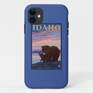 Etui iPhone Case-Mate Poster de voyage Ours et CubIdahoVintage