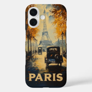 Coque Pour iPhone 16 Poster de voyage Paris des années 1930 vintage Tou